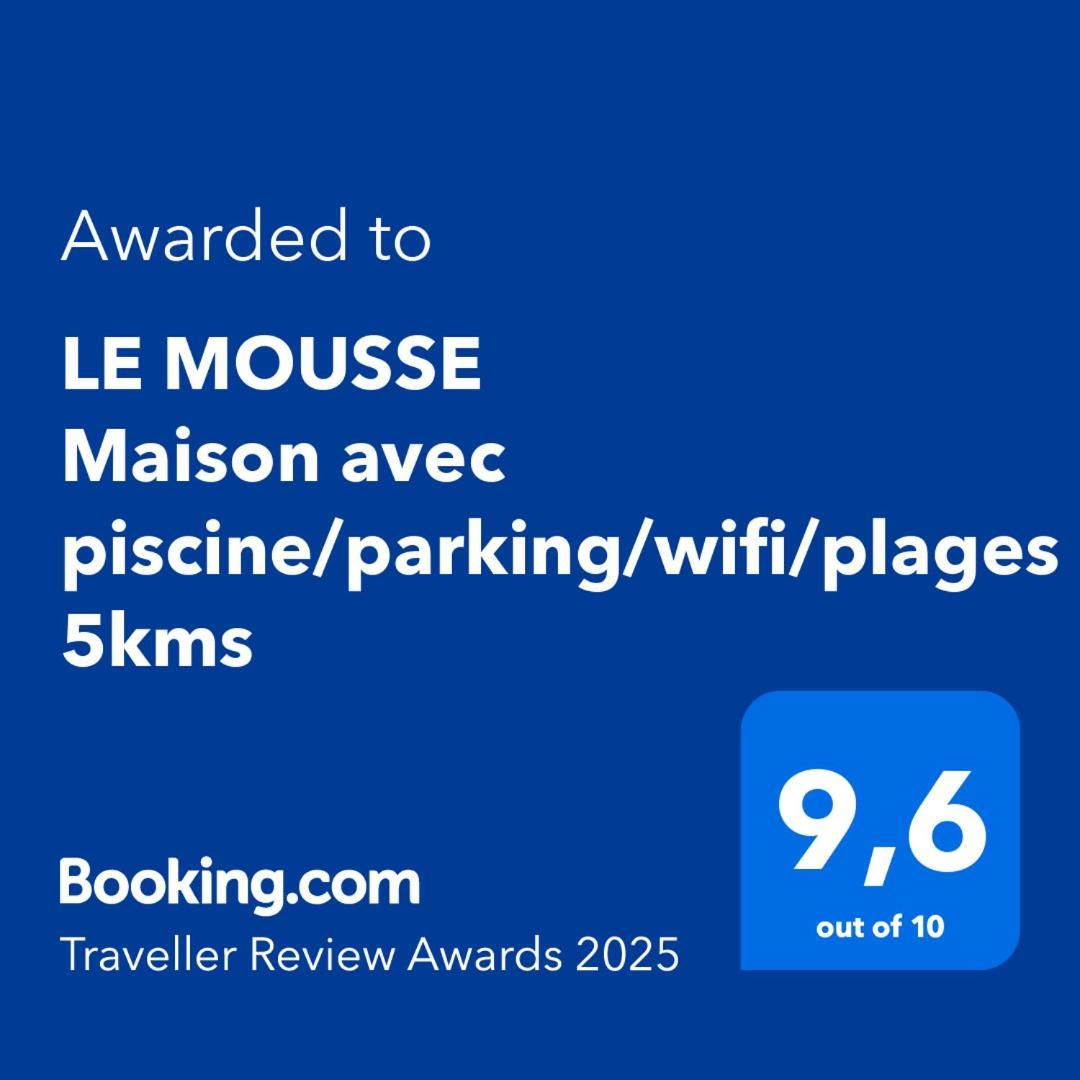 Le Mousse Maison Avec Piscine/Parking/Wifi/Plages 5Kms 레 마트 외부 사진